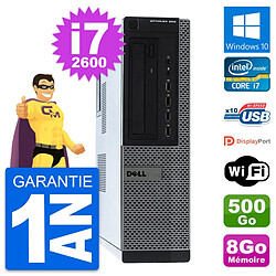 PC Dell OptiPlex 990 DT Intel i7-2600 RAM 8Go Disque Dur 500Go Windows 10 Wifi - Occasion