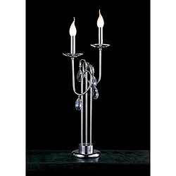 Luminaire Center Lampe de Table Danya 2 Ampoules chrome poli/cristal