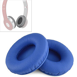 Wewoo Coussinets Mousse 2 PCS pour Beats Solo HD / 1.0 casque couverture en cuir de protection éponge cache-oreilles bleu