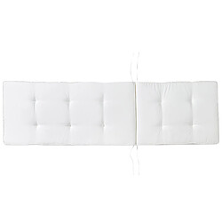 Acheter Beliani Coussin de transat blanc 192 x 56 cm CESANA