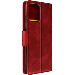 Avizar Étui pour Nokia G22 Portefeuille Support Vidéo Série Bara Soft Leather Rouge