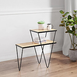 Avis EPIKASA Table Basse Daria, Chêne, Panneau d'Aggloméré Mélaminé, 60x25x55 cm