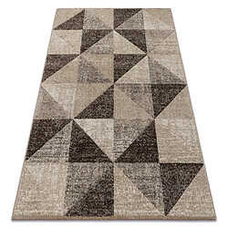 RUGSX Tapis FEEL 5672 15055 TRIANGLES beige et marron crème 120x170 cm