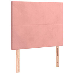 Acheter Maison Chic Lit Adulte - Lit simple Lit à sommier tapissier avec matelas moelleux - Meuble de Chambre - Rose 100x200 cm Velours -MN48483