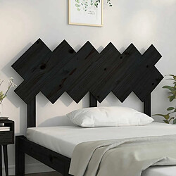 Avis Maison Chic Tête de lit scandinave,Meuble de chambre Noir 132x3x81 cm Bois massif de pin -MN64286