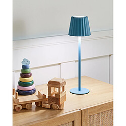 Beliani Lampe à poser en métal bleu clair POMBEIRO