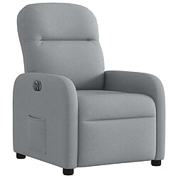 Avis vidaXL Fauteuil inclinable électrique Gris clair Tissu