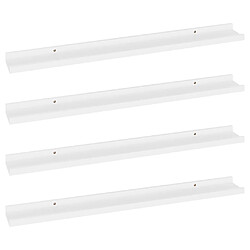 vidaXL Étagères murales 4 pcs Blanc 80x9x3 cm