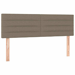 Acheter Maison Chic Tête de lit scandinave à LED,meuble de chambre Taupe 144x5x78/88 cm Tissu -MN37989