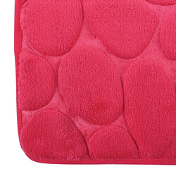 MSV Tapis de bain Microfibre Galet Mousse 40x60cm Fuschia