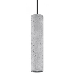 Luminaire Center Suspension design Luvo Béton Gris 1 ampoule 105cm