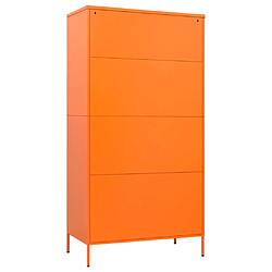 Acheter vidaXL Garde-robe Orange 90x50x180 cm Acier