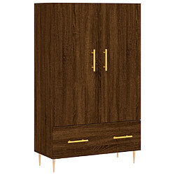 vidaXL Buffet haut chêne marron 69,5x31x115 cm bois d'ingénierie