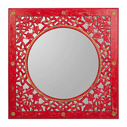 Miroir mural Alexandra House Living Rouge verre Laiton Bois MDF 1 x 84 x 84 cm