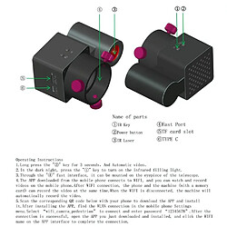 Acheter Jumelles Vision Nocturne HD Multifonction WiFi 350m Avec Enregistrement Vidéo YONIS