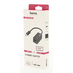 HAMA Adaptateur réseau, fiche USB-C - port LAN/Ethernet, Gigabit Ethernet