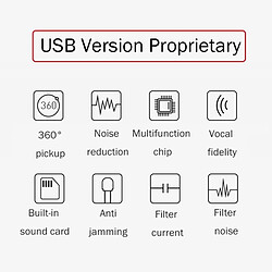 Acheter Wewoo Microphone audio filaire réglable USB à col de cygne BK, carte son intégrée, compatible PC / Mac pour diffusion en direct, show, KTV, etc. noir