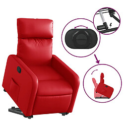 Acheter vidaXL Fauteuil inclinable Rouge Similicuir