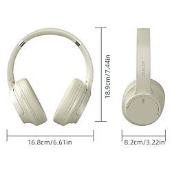 Avis Yonis Casque Audio Bluetooth 5.2 Pliable Beige