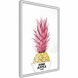 Paris Prix Affiche Murale Encadrée Trendy Pineapple 30 x 45 cm Blanc