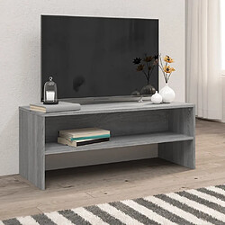 Maison Chic Meuble TV scandinave gris - Banc TV pour salon Sonoma 100x40x40 cm Bois d'ingénierie -MN94121