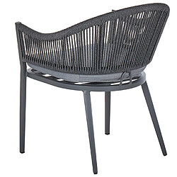 Beliani Chaise de jardin MILETO Métal Gris pas cher