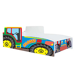 Kobi Lit enfant Tracteur coloré 160x80