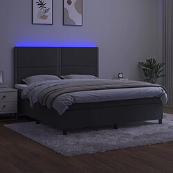 Acheter Sommier à lattes,Cadre à lattes de lit pour Adulte matelas et LED Gris foncé 160x200 cm -MN81052