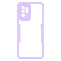 Coque en TPU + acrylique violet pour votre Oppo F19 Pro+ 5G/A94 5G/Reno5 Z 5G