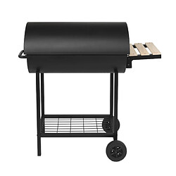 Barbecue à charbon 76x33.5cm avec chariot - kentucky - RED DECO pas cher