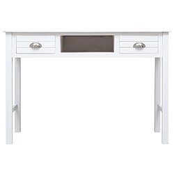 Avis vidaXL Bureau Blanc 110 x 45 x 76 cm Bois