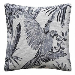 Coussin Déco Perroquet 40x40cm Gris