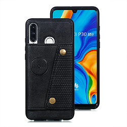 Wewoo Coque Fashion Etui de protection en cuir pour Huawei P30 Lite Noir