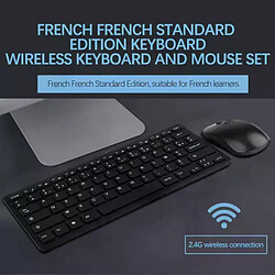 Acheter Ensemble clavier souris sans fil 2.4G - Kit clavier et souris sans fil pour Windows - AZERTY