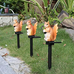 BESTA Lumières solaires de pile de jardin lumières décoratives extérieures de figurines solaires, tenue mignonne d'écureuil pas cher