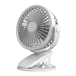 (Blanc) Ventilateur de Clip de bureau Ventilateur de Chargement USB Dortoir de Bureau Extérieur Mini Petit Ventilateur Électrique Portable