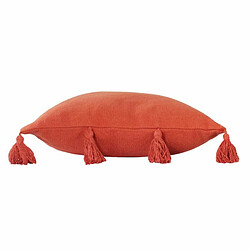 Paris Prix Coussin Déco à Pompons Tasselina 45x45cm Terracotta