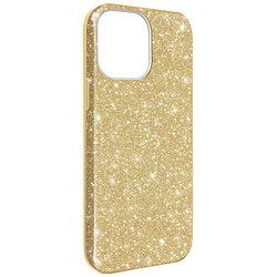 Avizar Coque iPhone 13 Paillette Amovible Silicone Semi-rigide dorée