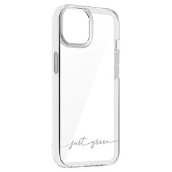 BIGBEN Coque iPhone 14 Plus Infinia Transparente - 100% Plastique recyclé Certifié GRS Just Green