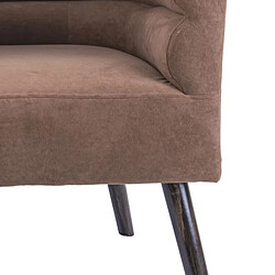 Acheter LEITMOTIV Fauteuil de salon design velours Explicit - Marron