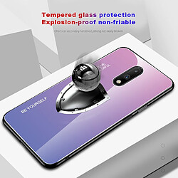 Avis Wewoo Coque Pour OnePlus 7 Gradient Color Glass Case Rouge