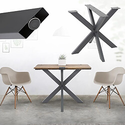 ML DESIGN MODERN LIVING Pied de table Spider métal anthracite industriel piètement meuble 85x71x85 cm