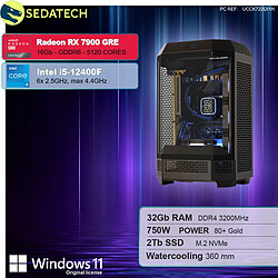 Sedatech PC Gamer Tower • Intel i5-12400F • RX 7900 GRE • 32Go RAM • 2To SSD M.2 • Windows 11