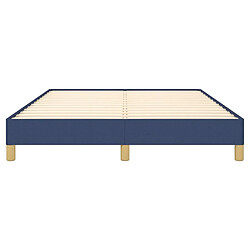 Acheter vidaXL Cadre de lit sans matelas bleu 140x200 cm tissu