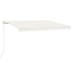 vidaXL Auvent rétractable automatique 450x300 cm Crème