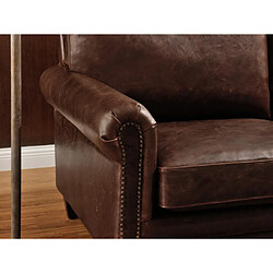 Acheter Vente-Unique Fauteuil en cuir vieilli CASSANDRA - Marron