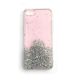 Ozzzo wozinsky star glitter shiny cover coque avec glitter pour samsung galaxy s21 + 5g (s21 plus 5g) rose