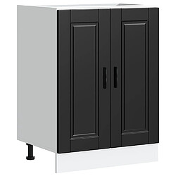 vidaXL Armoire de cuisine Porto noir bois d'ingénierie