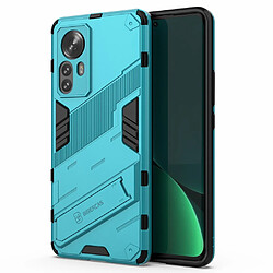 Coque en TPU antichoc avec béquille bleu clair pour votre Xiaomi 12 Pro 5G