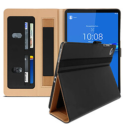 Avizar Étui Lenovo Tab M10 FHD Plus Gen 2 Cuir Porte cartes Fonction Support Noir